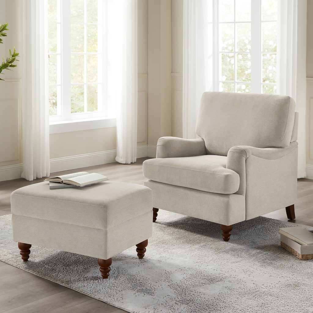 Chandler Arm Chair and Ottoman Set by Greyson Living