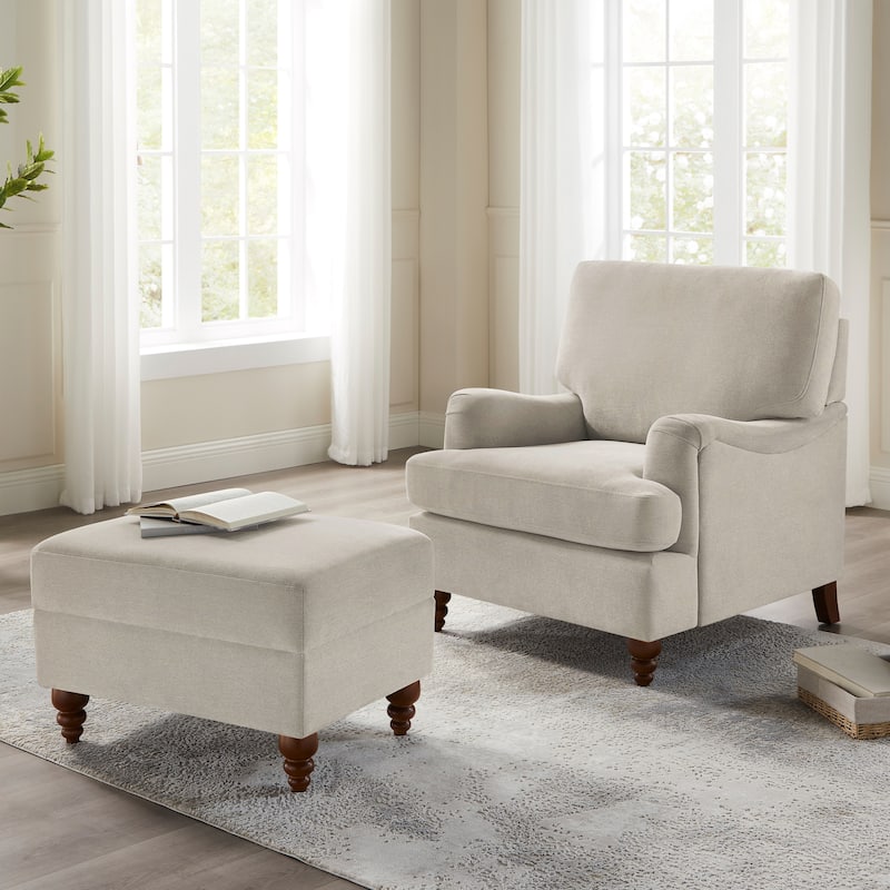 Chandler Arm Chair and Ottoman Set by Greyson Living