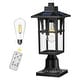 preview thumbnail 1 of 4, Dusk to Dawn Outdoor Lamp Solar Post Light Black