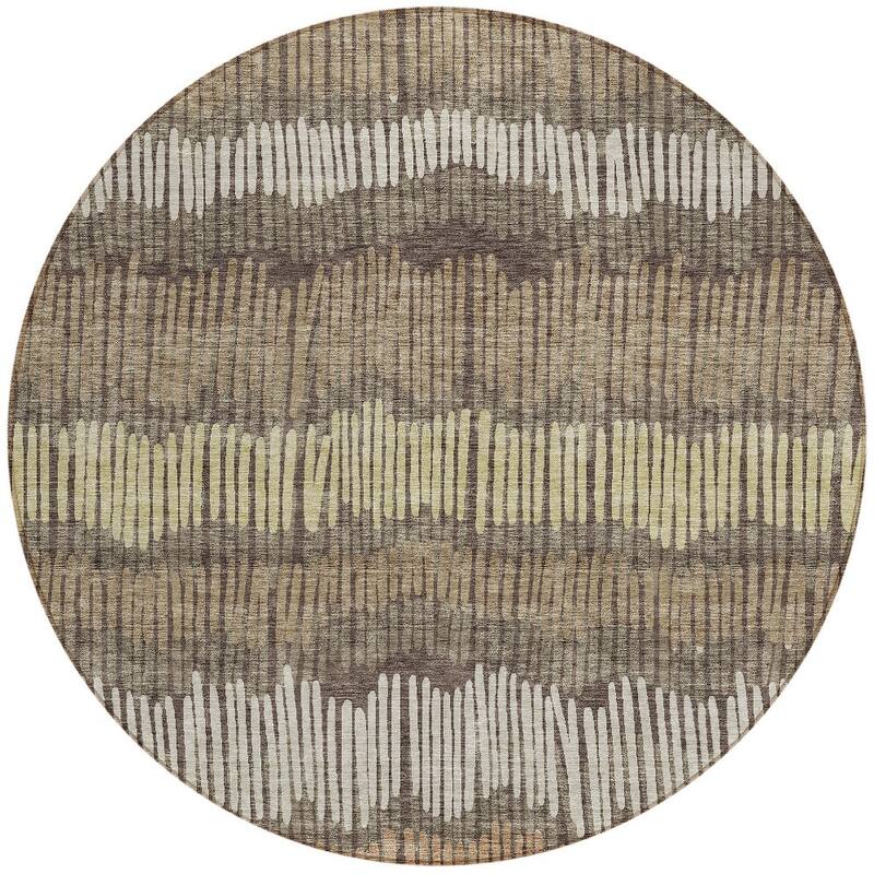 HomeRoots Striped Transitional Rectangle Outdoor Rug