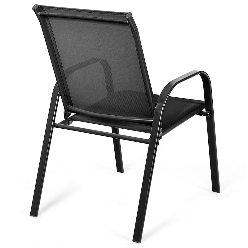 Costway 4PCS Patio Chairs Garden Deck Yard with Armrest - See Details