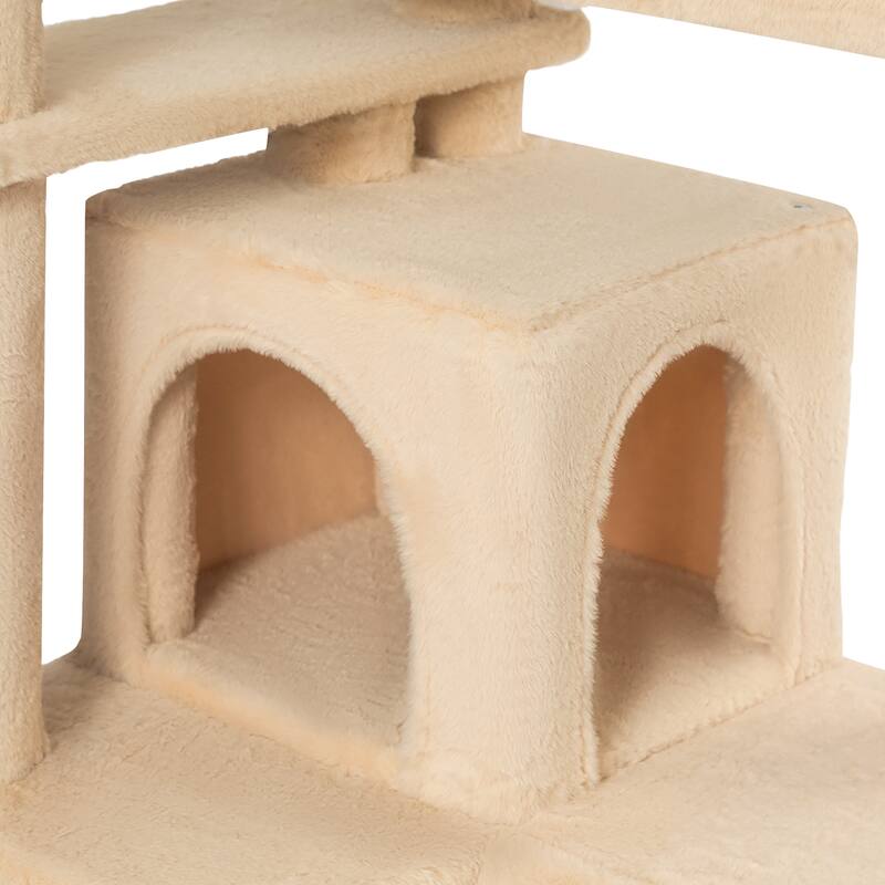 Adeco Cat Tree for Large Cats with Plush Hammock