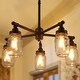 preview thumbnail 3 of 5, The Gray Barn Heavenly Winds 5-light Height Adjustable Glass Jar Chandeliers Kitchen Island - W25"xH23.5"