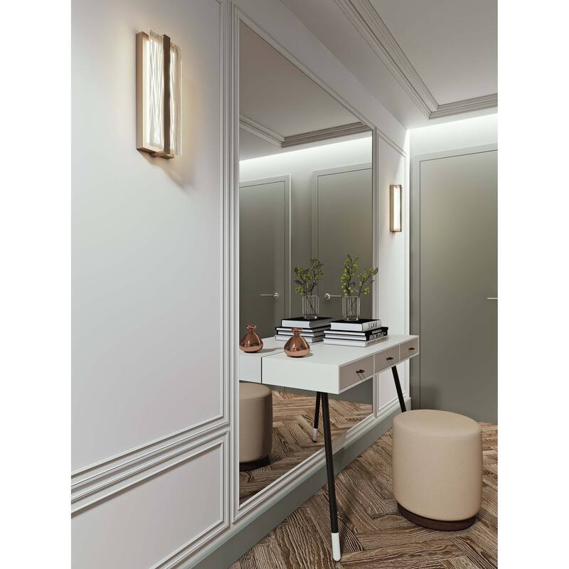 Gallery 14" LED Sconce - Satin Brass - Satin Brass