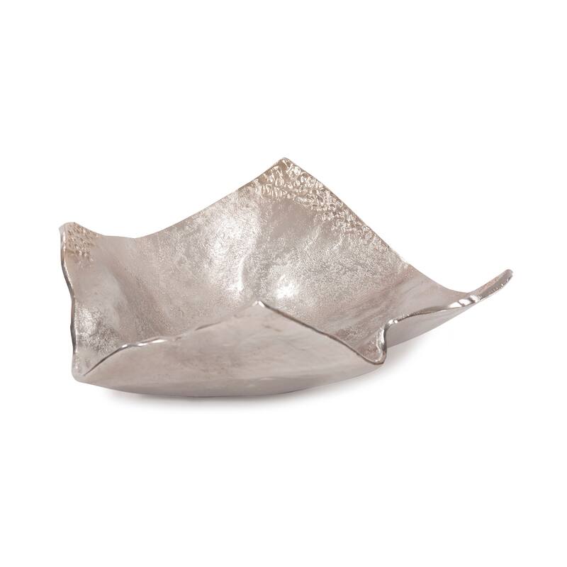 Allan Andrews Warm Silver Hammered Aluminum Decorative Small Bowl