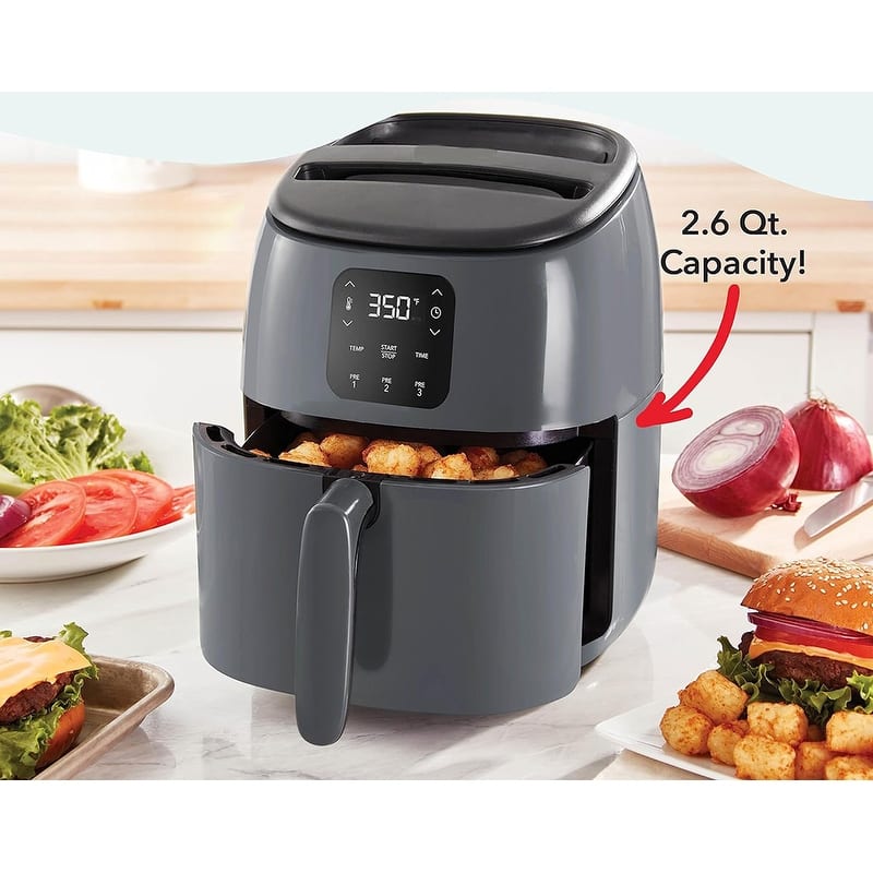 Air Fryer Oven, 2.6 Qt., Grey, Compact Air Fryer Bed Bath & Beyond