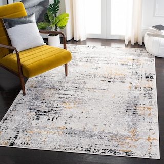SAFAVIEH Amelia Naresa Abstract Distressed Rug - Grey/Gold - 8' x 10'
