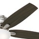 preview thumbnail 13 of 20, Hunter 52" Newsome Flush Mount Ceiling Fan with LED Bowl Light Kit and Pull Chain