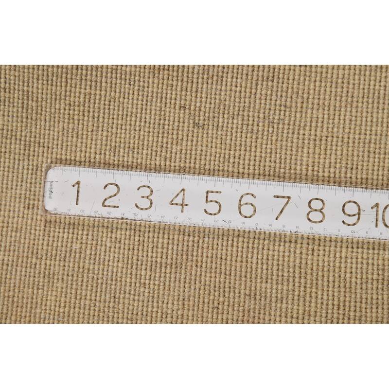 Modern Beige Gabbeh Oriental Foyer Rug Hand-Knotted Wool Carpet - 2'9"x 3'11"