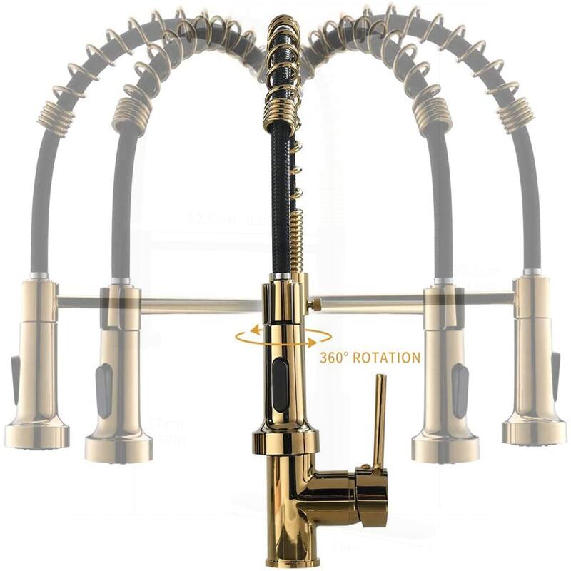 Commercial Kitchen Faucet with Pull Down Sprayer
