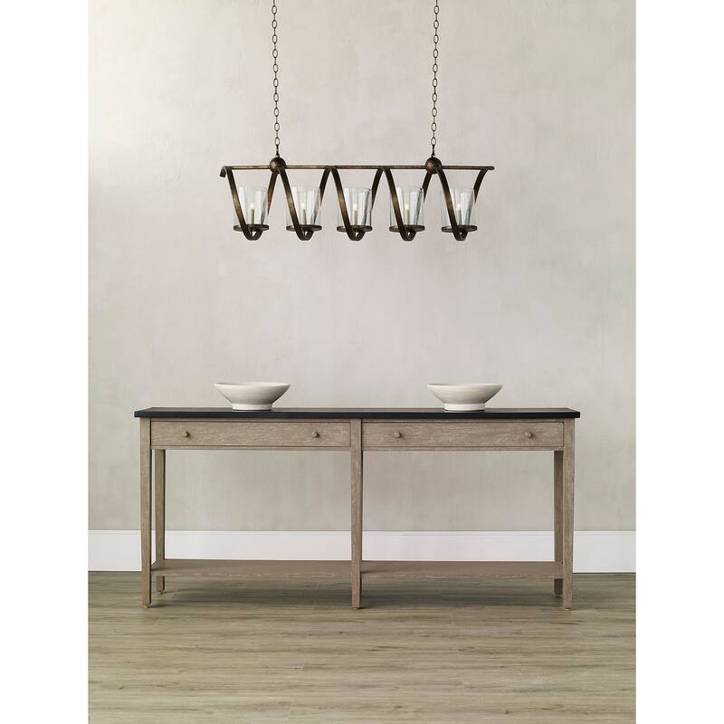 Currey & Company Maximus Bronze Chandelier - 16"h x 47"w x 13"d