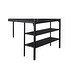 preview thumbnail 6 of 10, Kid Bed Frame Metal Low Twin Size Loft Bed with Storage Shelves and Full Length Guardrail