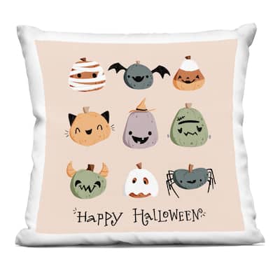 Stupell Cute Halloween Costume Pumpkins Decorative Printed Throw Pillow Design by Sarah Hickman