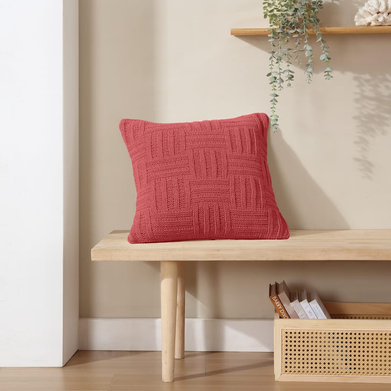 Tommy Bahama Chain Basket Orange Throw Pillow