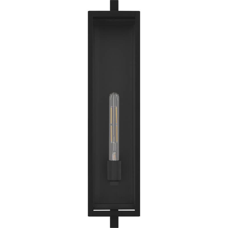 Matte Black Outdoor Wall Lantern from the Dale Collection