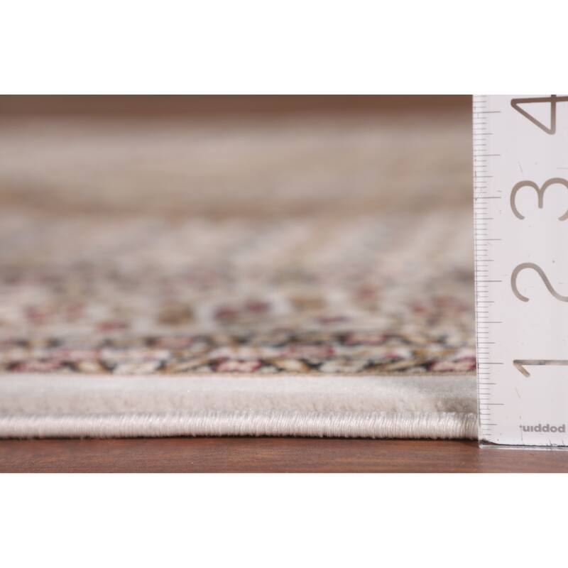 Geometric Tabriz Turkish Area Rug Machine Made Carpet - 5'2" x 7'9"