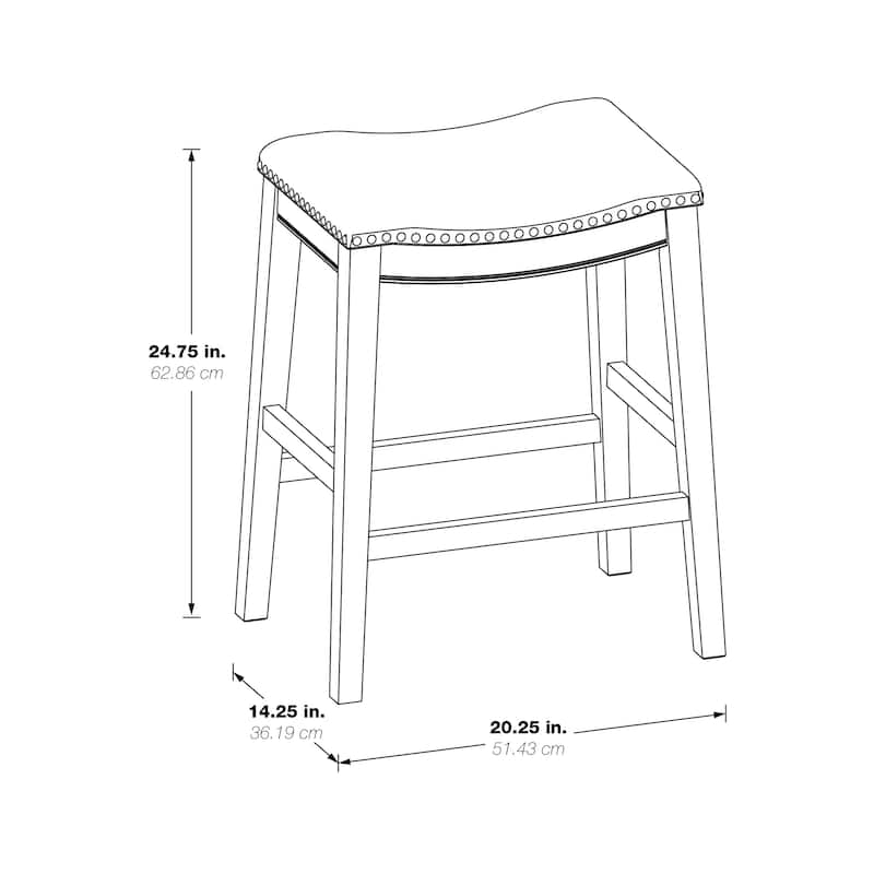 24" Saddle Stool (2-Pack)