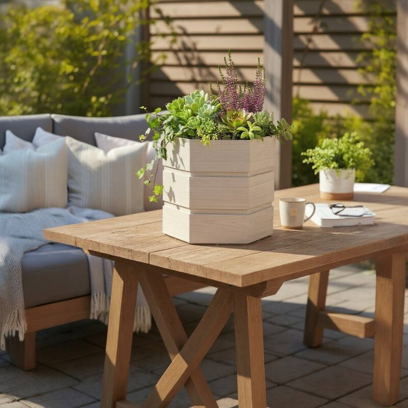 Hexagon Terrace Planter Box Tall