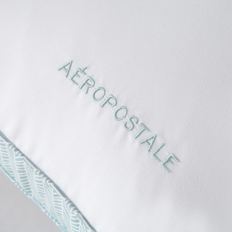 Aeropostale Bed Pillows, 2 Pack Pillows with Chevron Printed Gusset