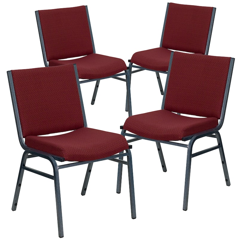 4 Pack Heavy Duty Stack Chair - 21"D x 19.75"W x 31.25"H