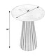 preview thumbnail 4 of 2, Dara 14 in. W Round Marble and Wood Side Table