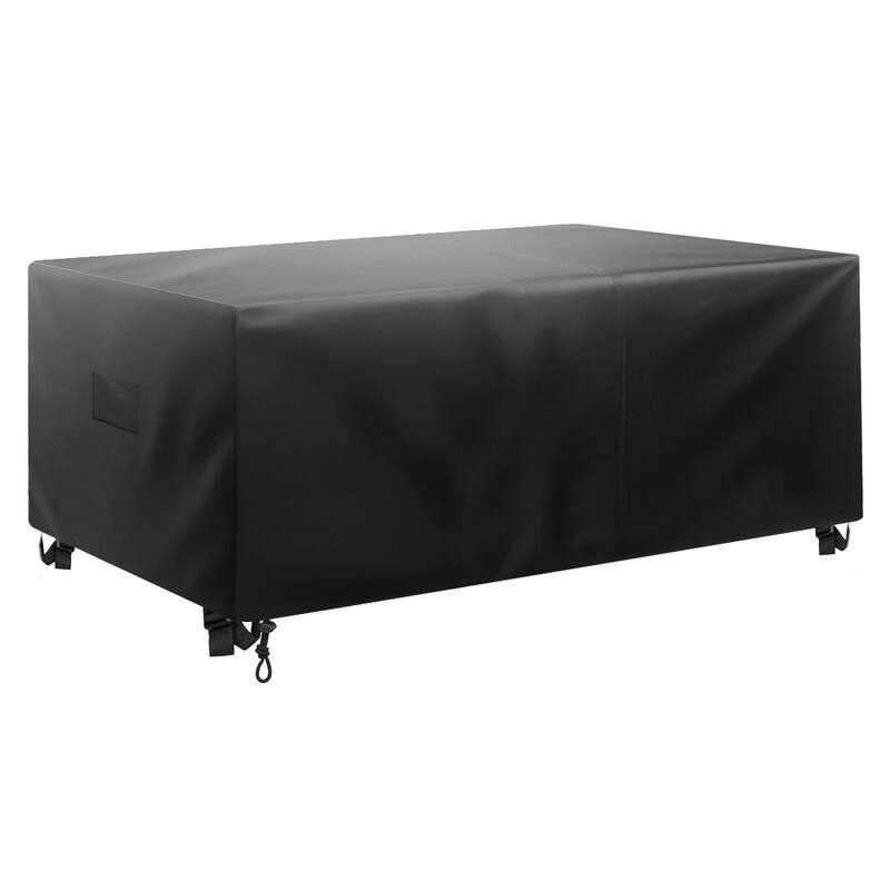 Black Oxford Fabric Large Patio Furniture Cover with Waterproof, UV and Windproof Design - 98 x 78 x 32 inch