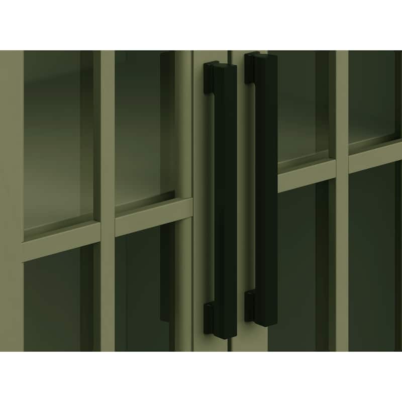 Bridgevine Home Modern Farmhouse 97 inch Fireplace TV Console for TVs up to 100 inches, Two-Tone Finish