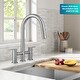 preview thumbnail 86 of 86, KRAUS Oletto Bridge Kitchen Faucet with 2-Function Pull-Down Sprayhead