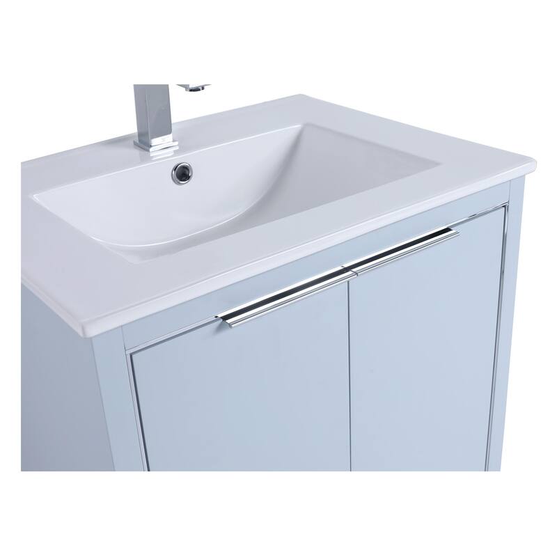 Fine Fixtures Opulence Collection Bathroom Vanity with White Ceramic Sink