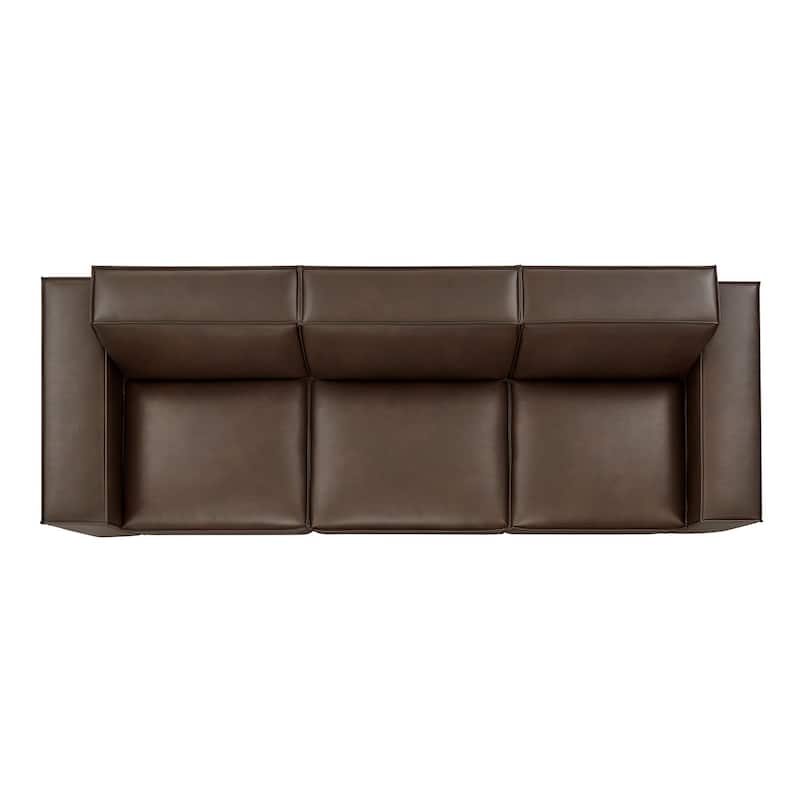 Restore 3-Piece Vegan Leather Modular Sofa Set