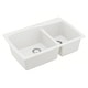 preview thumbnail 18 of 45, Karran Drop-In Quartz 60/40 Double Bowl Kitchen Sink