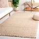 preview thumbnail 2 of 9, SAFAVIEH Handmade Natural Fiber Sighild Farmhouse Fringe Jute Rug 3' x 5' - Natural/Ivory - Rectangle