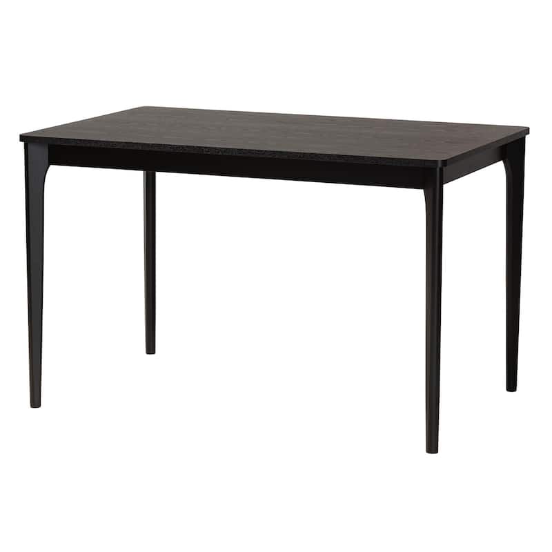Brenna Modern Bohemian Finished Wood and Rattan Dining Set