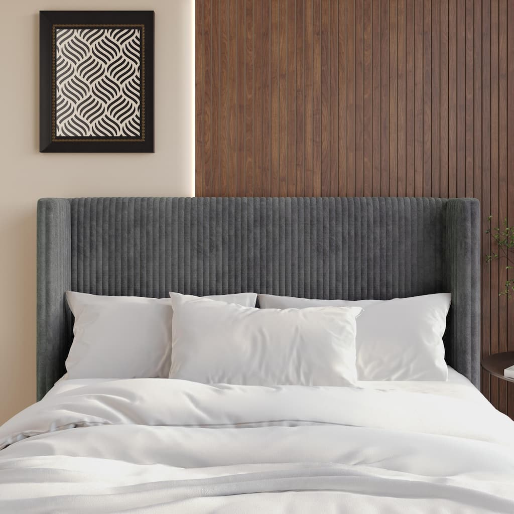 Clayfell Lenox Upholstered Wingback Headboard, Soft Corduroy, Easy to Assemble