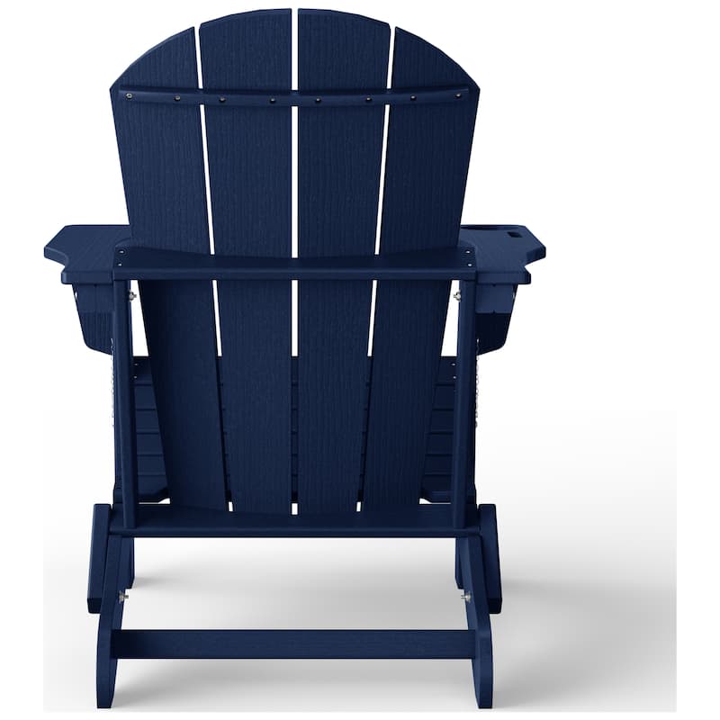 Polytrends Alvaro Outdoor Adirondack Chair with Cup Holder (Set of 4)