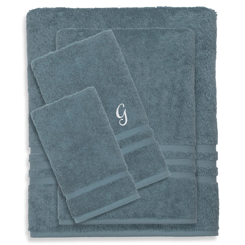Authentic Hotel and Spa 100% Turkish Cotton 4PC Denzi Towel Set. - G