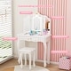 preview thumbnail 14 of 51, Kids Vanity Set with Mirror Makeup Dressing Table with Drawer