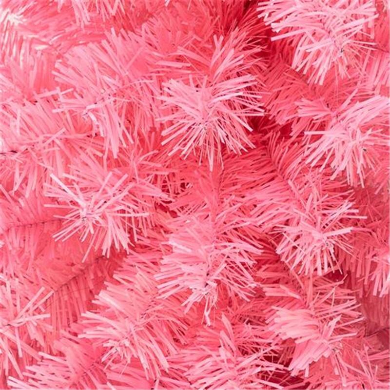 6FT Black/Pink Artificial Xmas Tree 1600Tips