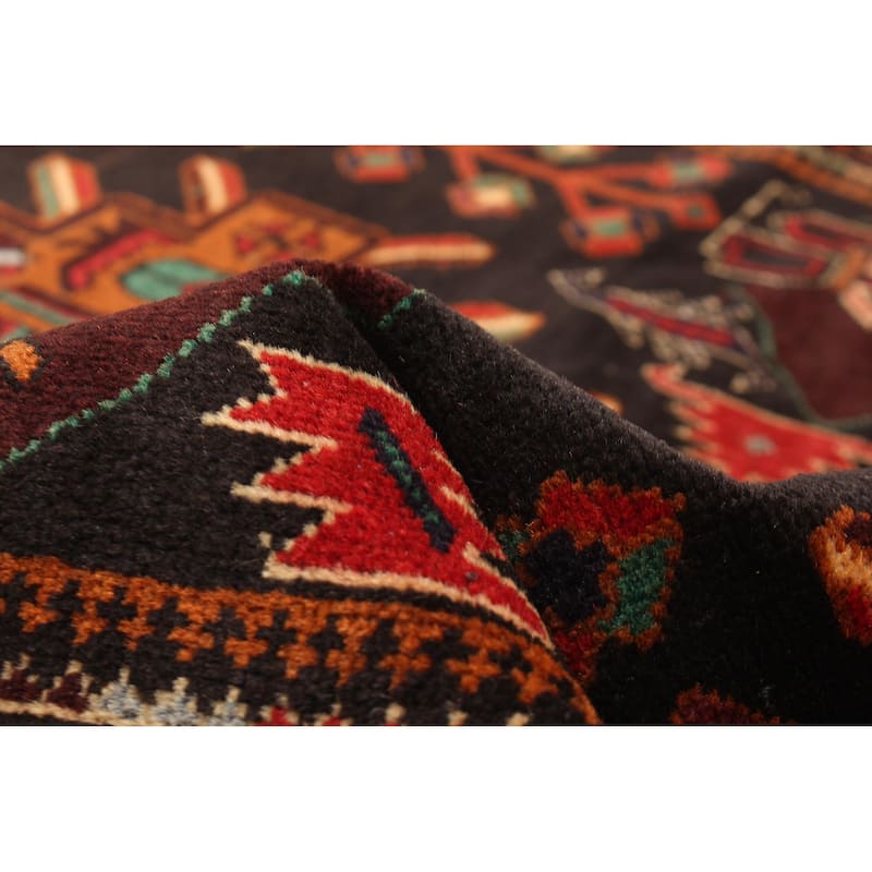ECARPETGALLERY Hand-knotted Teimani Black Wool Rug - 3'7 x 6'3
