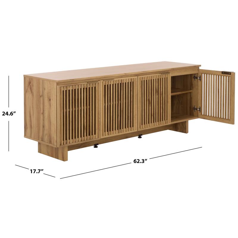 SAFAVIEH Home Quaid 4-Door Sideboard - 62"W x 18"D x 25"H