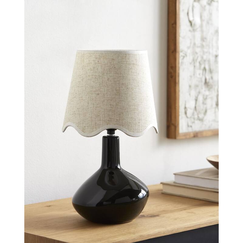 Livabliss Aviara Rustic Accent Table Lamp - Black/Grey