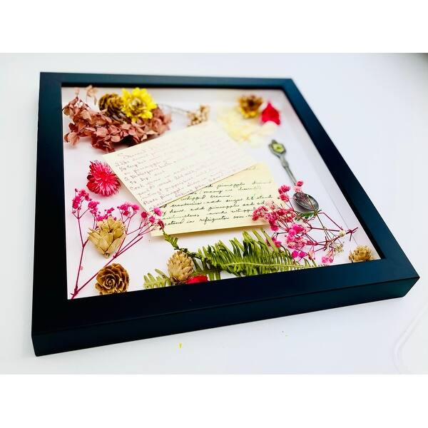 24x36 Shadow Box Frame Painted Black Real Wood with a White AcidFree