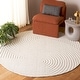 preview thumbnail 35 of 49, SAFAVIEH Handmade Southampton Catena Abstract Wool Rug 4' Round - Ivory