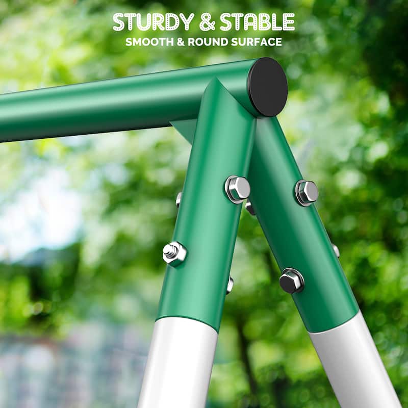 600lbs Swing Sets for Backyard With Saucer Swing, Trapeze Monkey Bar, Belt Swing, Climbing Rope, Climbing Ladder