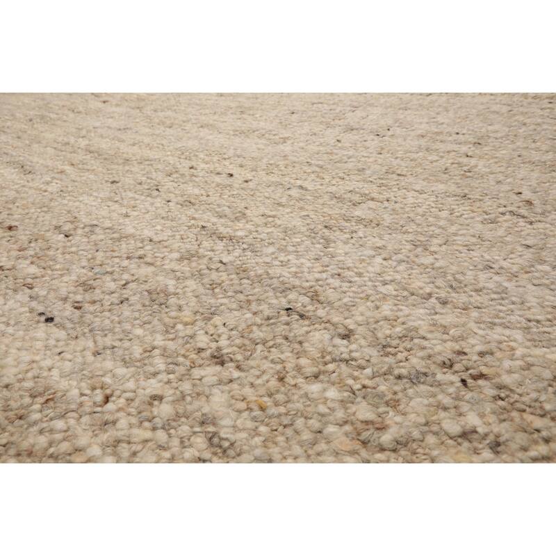 LoomBloom Beige Hand Woven Flatweave Area Rug Geometric Design - 9' 4'' x 11' 9''