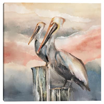Pelicans at Dusk by Studio Arts Canvas Art Print