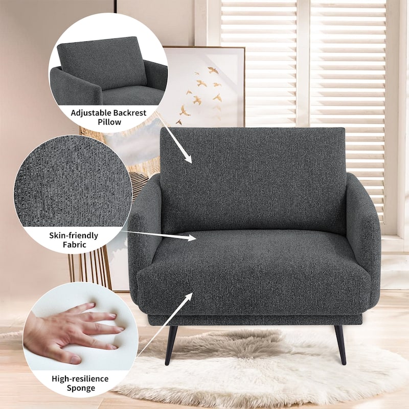 Karaka 37.5"W Oversized Armchair Leisure Sofa Accent Chair (Set of 2)