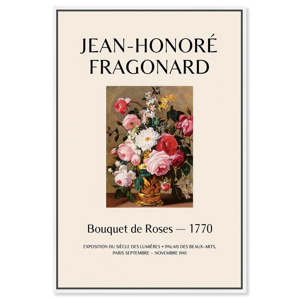 Roses in a Golden Vase Canvas by Art Remedy