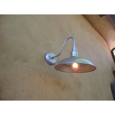Marjie 1 Light Outdoor Wall Lighting in Galvanized Galvanized Finish