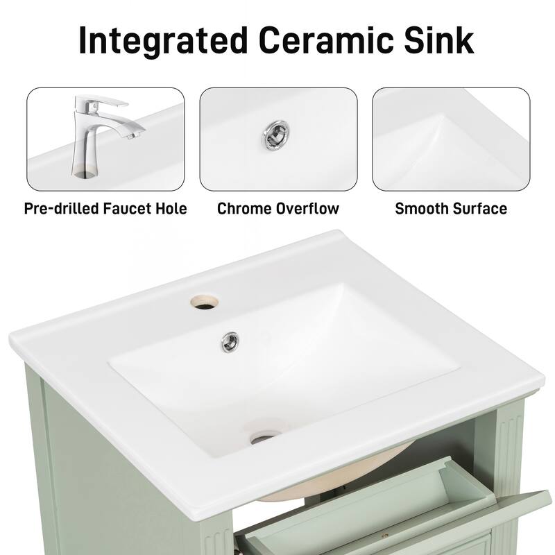 Modern Bathroom Vanity with Functional Storage and Stylish Design